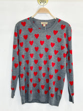 Load image into Gallery viewer, Extra Fine Merino Wool Heart Print Sweater
