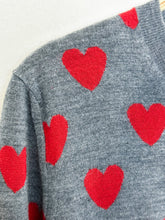 Load image into Gallery viewer, Extra Fine Merino Wool Heart Print Sweater
