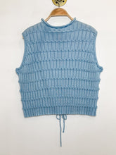 Load image into Gallery viewer, Sparkly Wavy Knit Sleeveless Top with Back Ties
