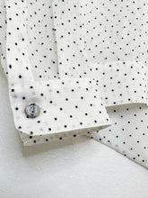 Load image into Gallery viewer, Sheer Polka Dot Long Sleeve Button Front Blouse with Ruffled Placard (orig. $235)
