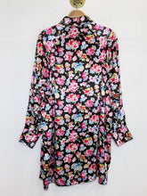 Load image into Gallery viewer, Long Sleeve Floral Stain Longline Button Up Shirt
