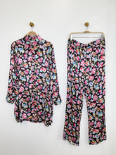 Load image into Gallery viewer, Long Sleeve Floral Stain Longline Button Up Shirt
