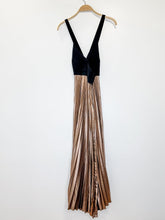 Load image into Gallery viewer, Alba Strappy Metallic Pleated Formal Dress (orig. $929)

