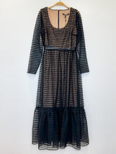 Load image into Gallery viewer, Formal Textured Mesh Long Sleeve Maxi Dress (NWT, orig. ~$298)
