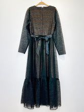 Load image into Gallery viewer, Formal Textured Mesh Long Sleeve Maxi Dress (NWT, orig. ~$298)
