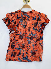 Load image into Gallery viewer, Jules Short Flutter Sleeve Floral + Bird Print Blouse
