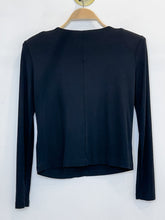 Load image into Gallery viewer, Amaya Long Sleeve Top with Twist Front + Shoulder Pads (NWT, orig. $250)
