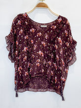 Load image into Gallery viewer, Leif Floral Silk Flutter Sleeve Blouse (orig. $345)

