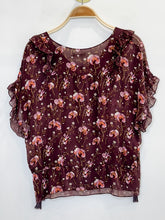 Load image into Gallery viewer, Leif Floral Silk Flutter Sleeve Blouse (orig. $345)
