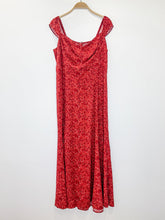 Load image into Gallery viewer, Bryson Cap Sleeve Rose Print Midi Dress
