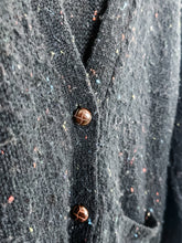 Load image into Gallery viewer, Wool Confetti Cardigan with Leather Buttons
