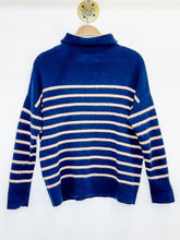 Load image into Gallery viewer, Cashmere Roll Neck Striped Sweater
