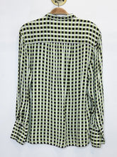 Load image into Gallery viewer, Plaid Tie Neck Long Sleeve Button Up Blouse (orig. $890)
