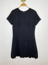 Load image into Gallery viewer, Short Sleeve Mini Dress with Scalloped Hem
