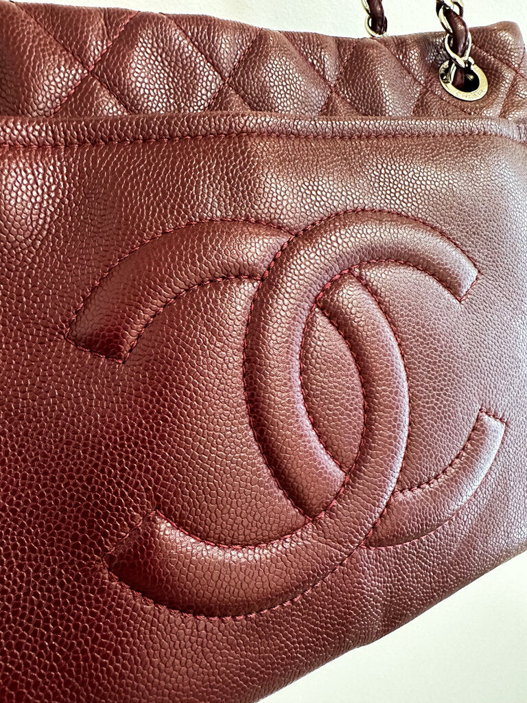 chanel red tote bag