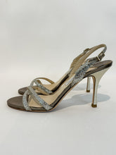 Load image into Gallery viewer, Glitter Strappy Heeled Sandals

