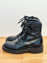 Load image into Gallery viewer, Leather Whipstitch Trim Combat Boots
