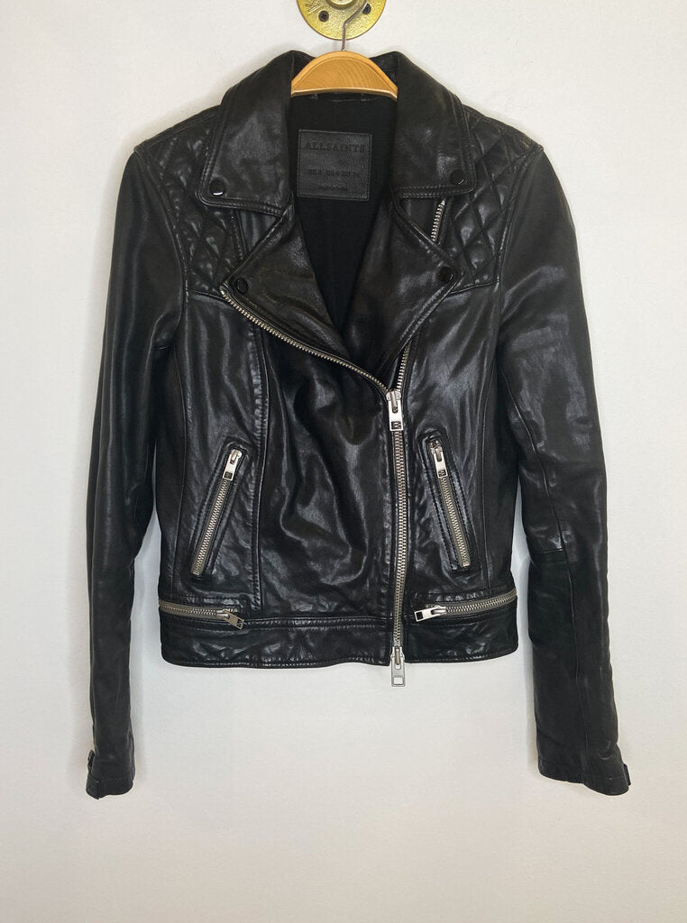 Leather Moto Jacket (orig. ~$500)
