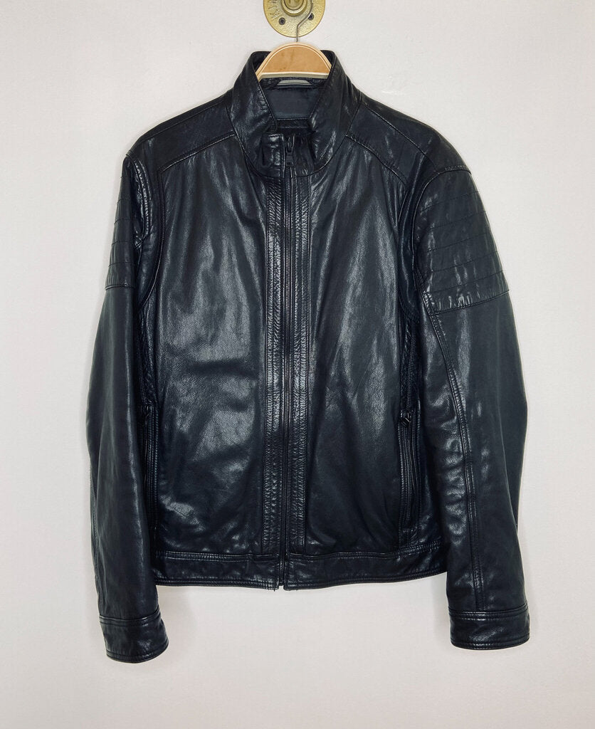 Zip Up Leather Jacket