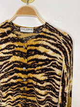 Load image into Gallery viewer, Cashmere Animal Print Button Front Cardigan
