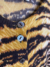 Load image into Gallery viewer, Cashmere Animal Print Button Front Cardigan
