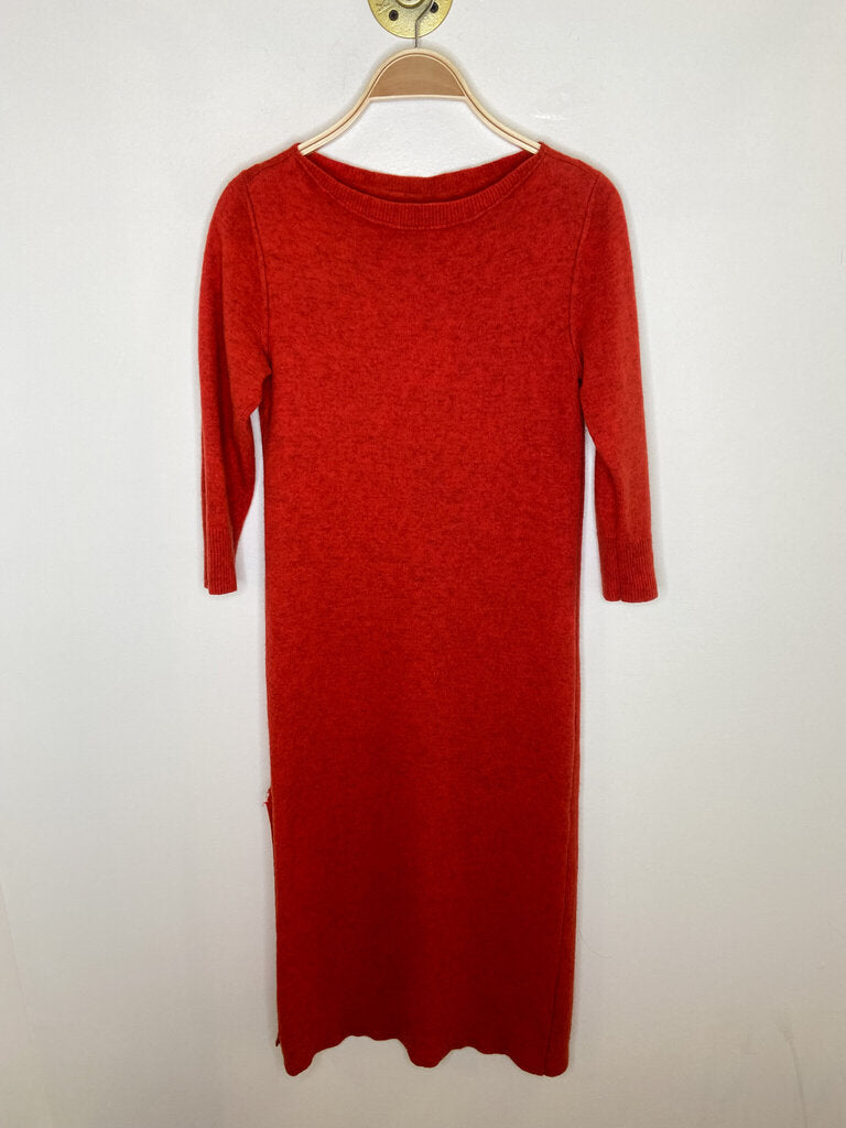 Wool/Yak 3/4 Sleeve Midi Sweater Dress (AS IS, small flaw in seam)