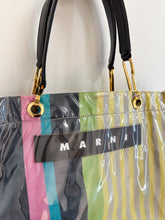 Load image into Gallery viewer, Striped Tote with Plastic Overlay
